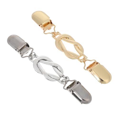 VANZACK 2Stücke Vintage Strickjacken Clips für Damen Retro Pullover Schal Clips Halsausschnittverschluss Vielseitige Klammern für Schals Tücher Robustes Design für Eleganten Look von VANZACK