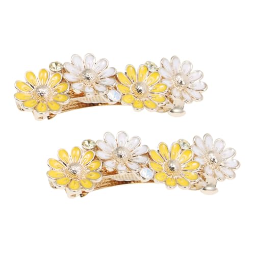 VANZACK 2stücke Daisy Flower Haarklammern Aus Legierung Einzigartige Frühlings-haarspangen Für Frauen Für Alltag Hochzeiten Und Partys von VANZACK