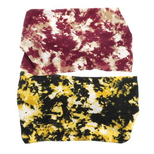 VANZACK 2stücke Tie Dye Yogabänder Elastische Rutschfeste Stirnbänder Für Sport Und Yoga Modische Haaraccessoires Für Frauen Und Mädchen Vielseitige Boho-haarbänder von VANZACK