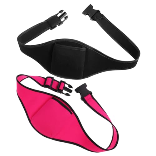 VANZACK 2stücke Tragbare Mikrofon-Halterung Gürtel Tasche Für Fitness Und Outdoor-aktivitäten Verstellbare Microphone Waist Pack Für Lehrer Und Trainer Schwarz Und Rosa von VANZACK