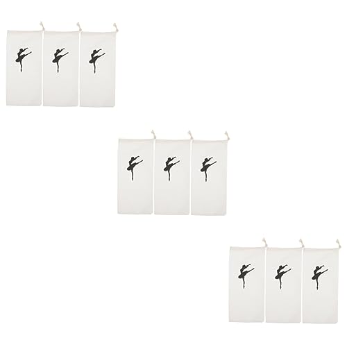 VANZACK 3 Sätze Tanzschuhtasche Ballett Tanztaschen Für Mädchen Schuhe Tasche Tanzende Schuhtaschen Beutel Für Spitze Schuhe Schuhverpackungstasche Reiseschuhtasche Segeltuch 6 Stücke * 3 von VANZACK
