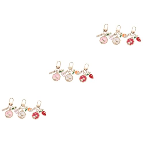 VANZACK 3 Sätze Teiliges Osterhasen Schlüsselanhänger Mit Karotten Anhänger Süßes Dekopendant Für Taschen Rucksäcke Oder Ostern Deko 3 Stück * 3 von VANZACK