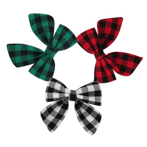 VANZACK 3 Stck Teiliges Karierte Haarklammern für Mädchen Süße Plaid Haarspangen Leichte Schleifen Haarclips in Schwarz Grün und Rot Langlebige Haarschmuck Accessoires für Alltag und VANZACK 3 Stck Teiliges Karierte Haarklammern für Mädchen Süße Plaid Haarspangen Leichte Schleifen Haarclips in Schwarz Grün und Rot Langlebige Haarschmuck Accessoires für Alltag und von VANZACK