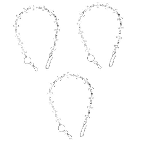 VANZACK 3 Stück Hosenkette Metall mit Kreuzdesign für Damen Hip Hop Mode Accessoire für Jeans Shorts Langlebig von VANZACK