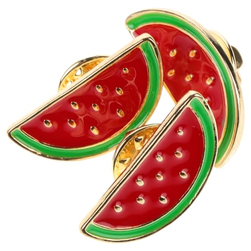 VANZACK 3 Stück Teiliges Cartoon Wassermelonen Broschen Set aus Langlebiger Zinklegierung Bunte Anstecknadeln für Cardigans Pulloverclips und Outfits Verspieltes Design für Damen und von VANZACK