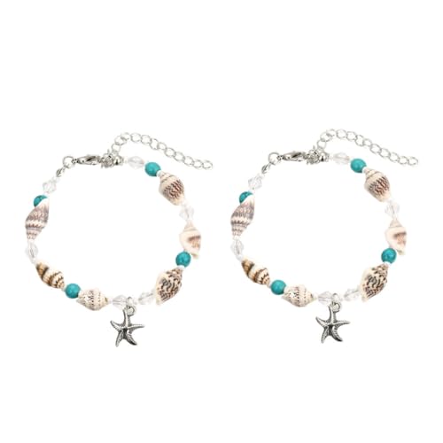 VANZACK 3stücke Muschelarmband Für Frauen Handschmuck Schmuck Armband Hawaii-muschelarmband Muschel-handschmuck Fußkettchen Für Frauen Muschelarmband von VANZACK
