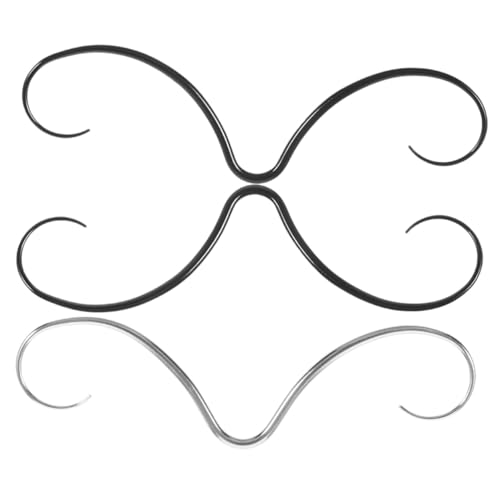 VANZACK 3 Stück Teiliges Septum aus Robustem Metall Einzigartiges Schnurrbart design Langlebig und Symmetriefördernd Nasenpiercing Schmuck für und Damen Silber Schwarz von VANZACK