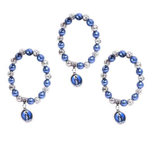 VANZACK 3 Stück Teiliges Unisex Armband mit Perlen und Kruzifix Religiöses Wrist Ornament Modisches Schmuckstück als für Damen und Herren von VANZACK