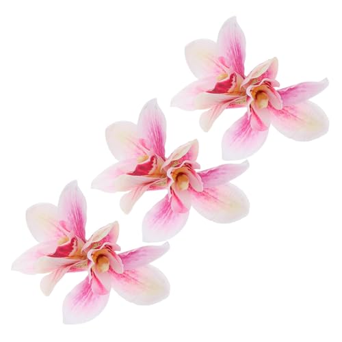 VANZACK 3 Stücke Cymbidium Blume Haar Clip Große Hawaiian Haar Zubehör Für Frauen Mädchen Tropische Blumen Braut Strand Hochzeit Party Zubehör von VANZACK