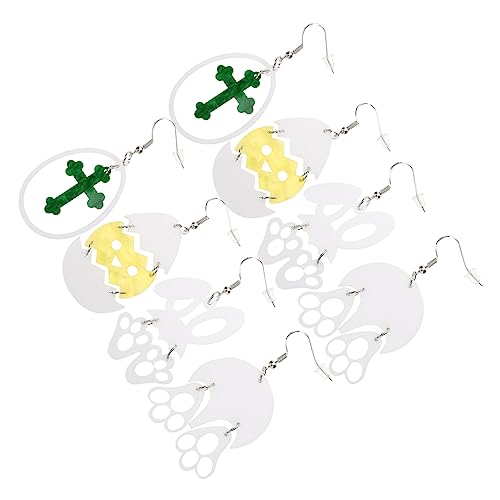 VANZACK 4 Paare Kreative Osterohrringe mit Verschiedenen Designs Niedliche Wie Ei für Festliche Anlässe von VANZACK