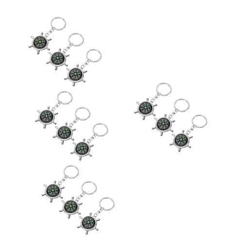VANZACK 4 Sätze Kompakter Kompass Schlüsselanhänger Im Ruderdesign Für Camping Und Outdoor Aktivitäten Tragbar Und Kreativ Für 3 Stücke * 4 von VANZACK