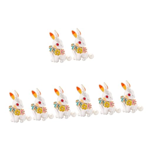 VANZACK 4 Sätze Osterbrosche Dekorative Kaninchen Anstecknadeln Für Hochzeit Bankett Partys Süßer Schmuck Für Frauen 2 Stücke * 4 von VANZACK