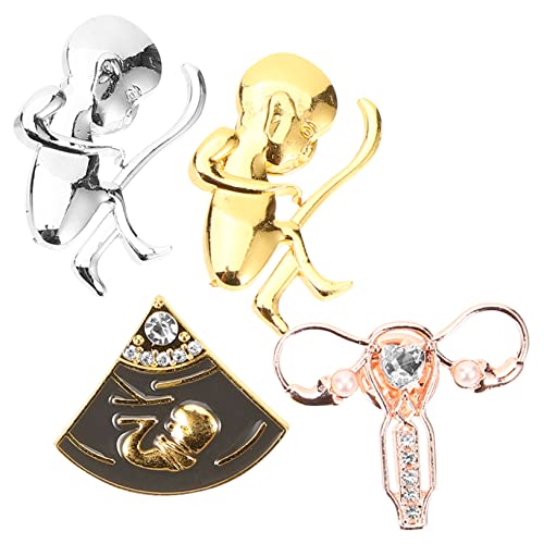 VANZACK 4 Stck Teiliges Metall Brosche Pin mit Menschlichem Organ Anstecknadel für Krankenschwestern Ärzte und Mode Enthusiasten Stilvoller Schmuck für Kleidung Taschen und Hüte von VANZACK