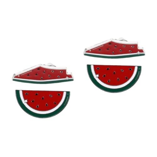VANZACK 4 Stck. Teiliges Wassermelonen Broschen Cartoon Cardigan Clips für Damen Stabile Anstecknadeln Süße Frucht Broschen für Kleidung und Festliche Anlässe von VANZACK