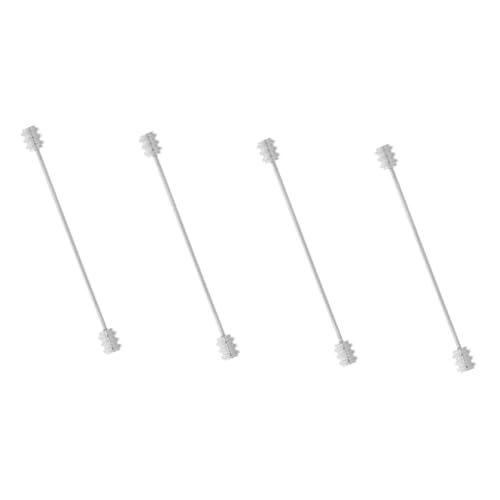 VANZACK 4 Stück Herren Krawattennadel mit Minimalistischer Krawattenklammer Silberfarben für Hemdkragen Anzugzubehör Stabiler Halt durch Spiralverschluss Elegantes Design für Formelle von VANZACK