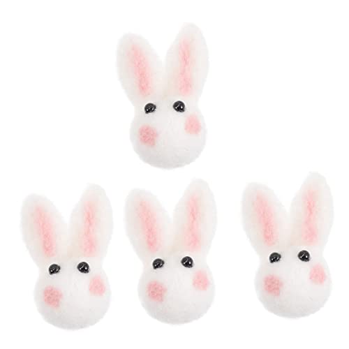 VANZACK 4 Stück Teiliges Diy Ostern Filz Broschen Haarspangen Zubehör Dekorative Hasen Karotten für Kinderbekleidung Party Heimdekoration von VANZACK