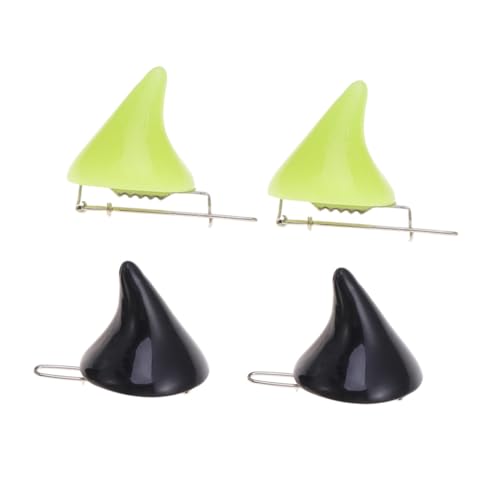 VANZACK 4 Stück Teiliges Haarspangen Teufelshorn Haarclips Bunte Halloween Haarschmuck für Mädchen Party Accessoires Zufällige Farbe von VANZACK