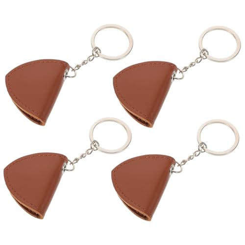 VANZACK 4 Stück Teiliges PU Gitarren-Plektrum-etui mit Schlüsselanhänger Langlebiger Schutz Rockiger Stil Tragbarer Organizer für Akustikgitarre und Ukulele-Spieler von VANZACK
