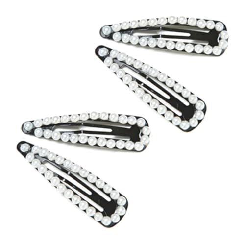 VANZACK 4 Stück süße Haarspangen Perlenhaarclip Französische Haarsperrte Haarstyling-Clips dekorative Haarnadeln Haarkratzklammer Haarstylingzubehör Haarspangen für Kleinkinder Metall von VANZACK