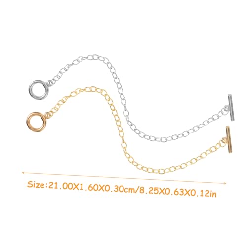 VANZACK 40 Stck Teiliges DIY Armband Gliederketten Langlebiger Metalllegierung Weiße Ketten und Goldfarbene Ketten mit Verschluss für Schmuckherstellung und Kreative Armbandgestaltung von VANZACK