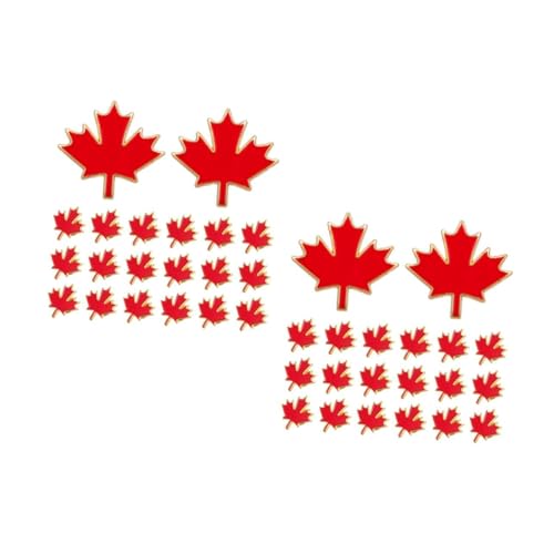 VANZACK 40 Stck. Teiliges Metall Broschen Maple Leaf Anstecknadeln Langlebig Praktisch Elegantes Design für Kleidung Alltag Festliche Anlässe Modische Ahornblatt Pins Geschenkidee von VANZACK