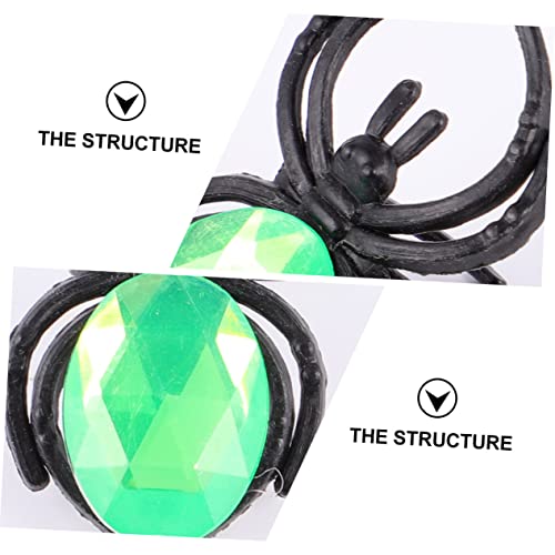 VANZACK 40 Stück Teiliges Spinnen Fingerschmuck aus Kunststoff Halloween Finger Ringe für Jungen und Mädchen Bunte und Glitzernde Party Deko Geeignet für Kostümspiele und Geschenkideen von VANZACK