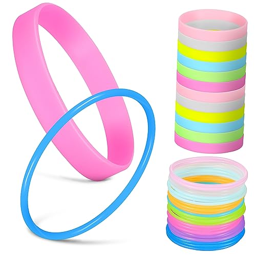 VANZACK 48 Stück Glow In The Dark Armbänder Teiliges Silikon für Nachtläufe Partys und Veranstaltungen Langlebig Einzigartiges Design Vielseitig Einsetzbar von VANZACK