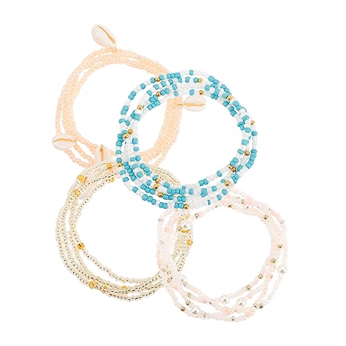VANZACK 4stücke Taillenperlenkette Mit Bunten Perlen Für Strand Und Sommer Bikini-accessoires Für Frauen Modisches Und Einzigartiges Design Kette Für Verschiedene Anlässe von VANZACK