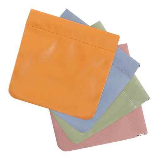 VANZACK 4stücke Mini-Make-up-Tasche Aus Pu-Material Süßes Münztäschchen Mit Druckknopfverschluss Kleiner Beutel Für Lippenstifthalter Organizer-Tasche Für Handtasche Tragbare von VANZACK