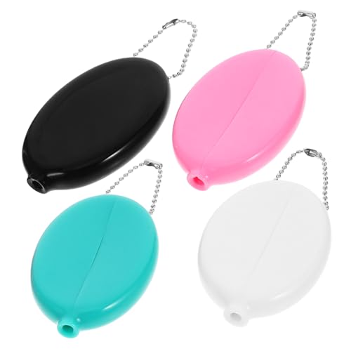 VANZACK 4stücke Kleine Münzbeutel Aus PVC Bunte Münzhalter Mit Kette Für Damen Herren Reisen Und Täglichen Gebrauch Zum Aufbewahren Von Kleinteilen von VANZACK