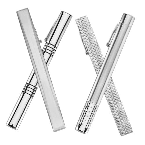 VANZACK 4stücke Herren Krawattenklammern Aus Metall Krawattennadel-clips Für Business Hochzeiten Formelle Anlässe Hemdklammern Zum Sicheren Befestigen von VANZACK