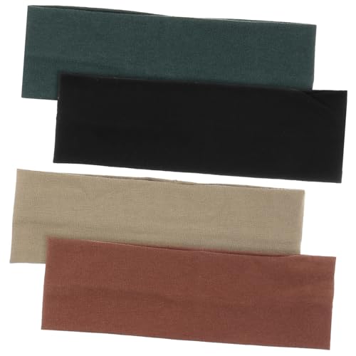 VANZACK 4stücke Yoga Stirnbänder Für Damen Elastische Sporthaarbänder Für Fitness Und Outdoor-aktivitäten Schweißabsorbierend Leicht Und Atmungsaktiv Farben Militärgrün von VANZACK