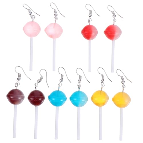 VANZACK 5 Paare Lollipop Ohrringe Dangle Ohrringe für Frauen Bunte Candy color Ohrhänger Leichte Modeschmuck Partyaccessoires Komfortabel Geeignet für Halloween und Mottopartys VANZACK 5 Paare Lollipop Ohrringe Dangle Ohrringe für Frauen Bunte Candy color Ohrhänger Leichte Modeschmuck Partyaccessoires Komfortabel Geeignet für Halloween und Mottopartys von VANZACK