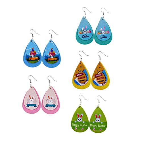 VANZACK 5 Paare Ohrringe für Damen Verschiedenen Designs für Ostern Partys und Besondere Anlässe Leicht und Komfortabel Perfektes für Freundinnen und Familie von VANZACK