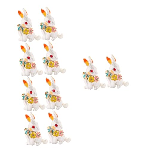 VANZACK 5 Sätze Niedliche Kaninchen Brosche Anstecknadel Für Ostern Tier Schmuck Für Frauen Kreative Kleidung Deko Cartoon Häschen Abzeichen Elegant Vivid 2 Stücke * 5 von VANZACK