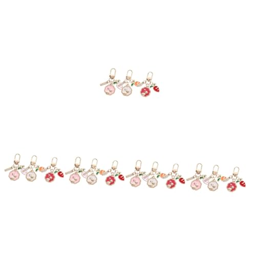 VANZACK 5 Sätze Osterkaninchen Schlüsselanhänger Mit Karotten Anhänger Charms Für Taschen Rucksäcke Dekoration Niedliches Design 3 Stück * 5 von VANZACK