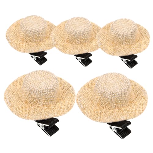 VANZACK 5 Stck Miniatur Hut Haarclips Süße Haarspangen für Mädchen Dekorative Haarschmuck für Partys Geburtstagsfeiern und Feiertage Leicht und Robust Haaraccessoires von VANZACK