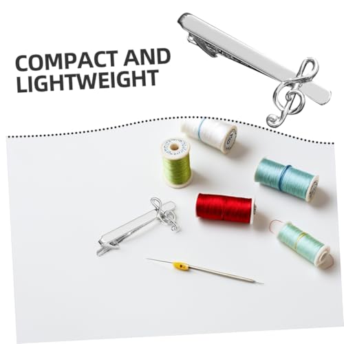 VANZACK 5stücke Krawattenklammern Für Männer Aus Metall Mit Musiknoten Starkem Halt Für Businesshemden Partys Bankette Und Hochzeiten von VANZACK