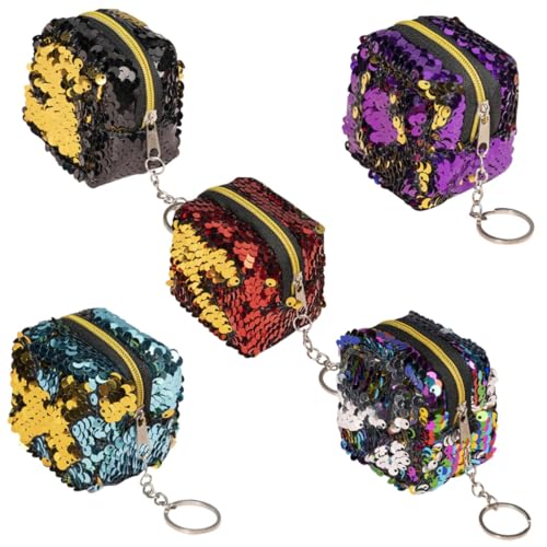 VANZACK 5stücke Mini-geldbörse Für Damen Kosmetiktasche Münzetui Würfeltasche Minitasche Mini-münztasche Leicht Tragbar Langlebig Robust Praktisch Für Reisen Camping Fitnessstudio von VANZACK