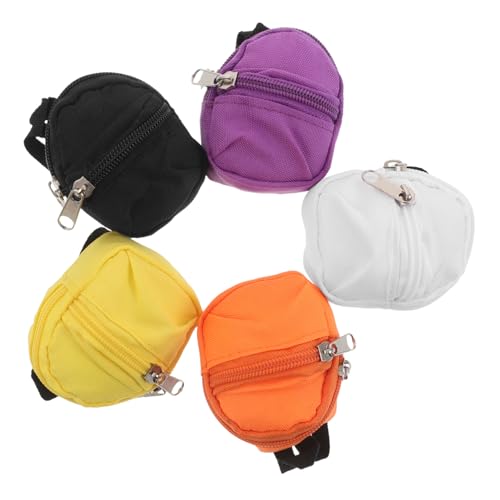 VANZACK 5 Stück Mini-Rucksack kleine Reißverschlusstasche Rucksack-Schlüsselanhänger für Mädchen Party bevorzugt Schlüsselanhänger ID -Halter -Schlüsselbund Geldbörse Oxford-Stoff von VANZACK