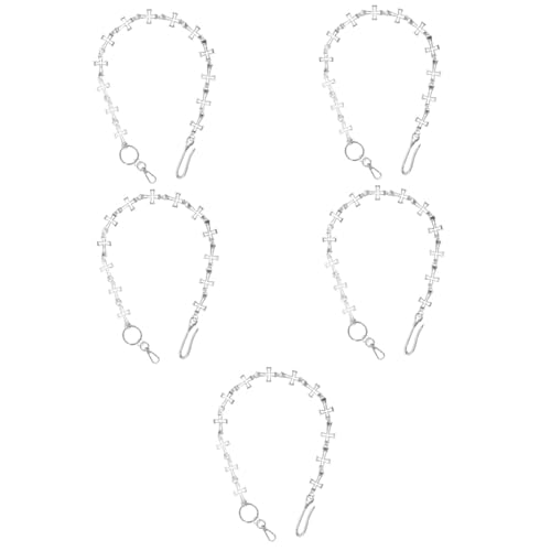 VANZACK 5 Stück Punk Style Hosenkette Metall mit Design für Männer Frauen Einzigartige Hip Hop Hose Kette Strapazierfähiger Fade Resistenter Schmuck für Jeans Taschen von VANZACK