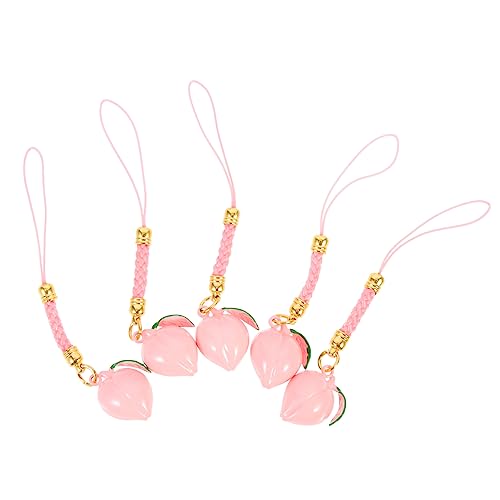 VANZACK 5 Stück Teiliges Set Bell Anhänger für Handys Dekoration für Mobile Schlüsselanhänger und Taschen Glücksbringer für Damen und Mädchen von VANZACK