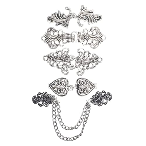 VANZACK 5 Stück Vintage Set Strickjacken Clips Blumenmuster Pullover Verschlüsse für Kleidung Geeignet für Schals Kleider und Langlebig und Praktisch von VANZACK