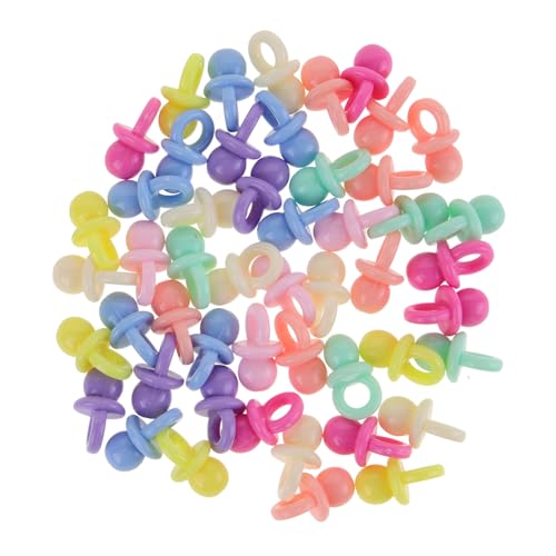 VANZACK 50stücke Mini-schnulleranhänger Aus Stabilem Material Winzige Schnuller Als Handyanhänger Und Haarbanddekor Kleine Anhänger Für Diy-handyhüllen Und Schmuckherstellung von VANZACK