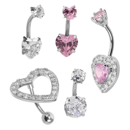 VANZACK 5Stücke Bauchnabelpiercing mit Strassstein Eleganter Nabelring für Damen Piercing für Partys Besondere Anlässe VANZACK 5Stücke Bauchnabelpiercing mit Strassstein Eleganter Nabelring für Damen Piercing für Partys Besondere Anlässe von VANZACK