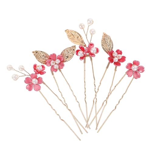 VANZACK 5Stücke Handgefertigte Haarspangen für Hochzeiten Haaraccessoires mit Fünfblättrigem Design für Brautjungfern von VANZACK