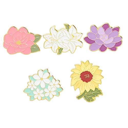 VANZACK 5Stücke Teiliges Broschen Kreative Sonnenblumen und Lilien Designs für Damen für Hemden und Röcke als für Freunde und Familie VANZACK 5Stücke Teiliges Broschen Kreative Sonnenblumen und Lilien Designs für Damen für Hemden und Röcke als für Freunde und Familie von VANZACK