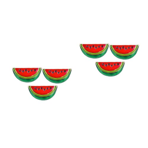 VANZACK 6 Stck. Teiliges Wassermelonen Broschen Pin aus Hochwertiger Legierung Cartoon Anstecknadeln für Damen Dekorativ und Stabiler Shirt Kragen Clip für Party und Alltag von VANZACK
