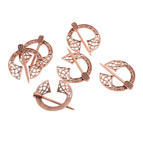 VANZACK 6 Stück Retro Viking Brosche Teiliges Schmuck Robustem Alloy für Frauen Männer Mittelalterliche Broschen für Schals Kleidung Kostüm Accessoires von VANZACK
