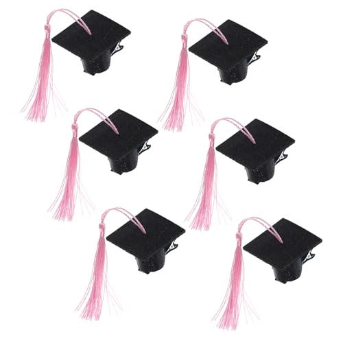 VANZACK 6 Stück Teiliges Doktorhut Haarklammern mit Quaste Niedliche Abschlussfeier Haarspangen für Graduierungszeremonie Fotorequisiten von VANZACK